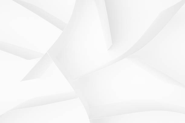 istock White abstract geometric background with soft light paper stripes as mosaic formless volumetric pattern. Simple elegant modern backdrop in minimal style. 1413025494