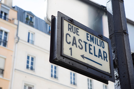 Street sign for Rue Emilio Castelar