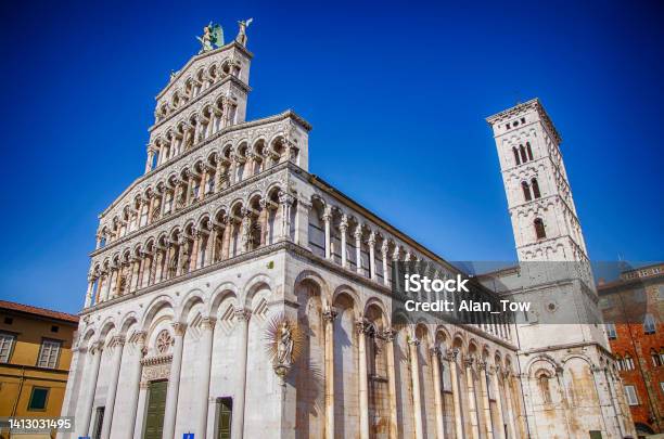 Chiesa Di San Michele In Foro St Michael Roman Catholic Church Basilica In Lucca Tuscany Italy Stock Photo - Download Image Now