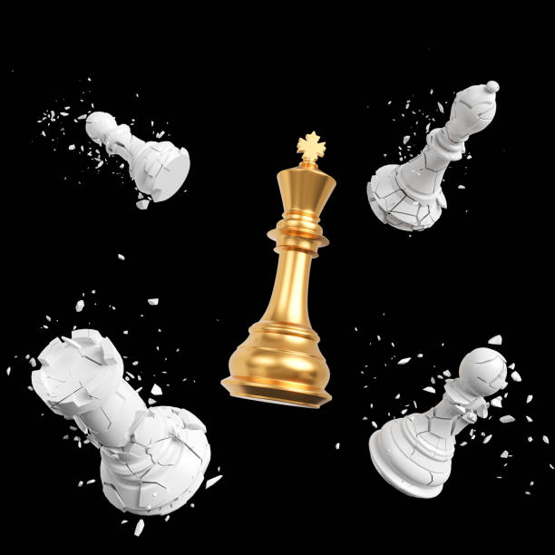 istock chess pieces isolate on background, chess competition Concept of Strategy business ideas, chess battle, business strategy concept 1413035650