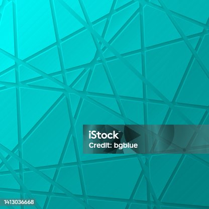 istock Abstract blue green background - Geometric texture 1413036668