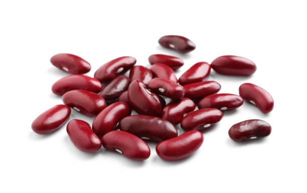 istock Pile of red beans on white background 1413038263