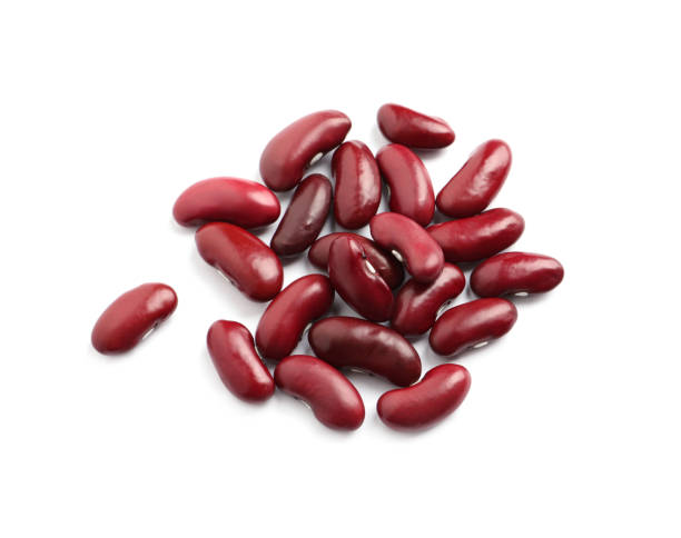 istock Pile of red beans on white background, top view 1413038333
