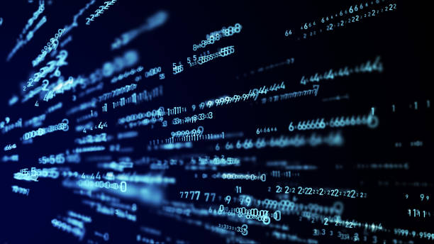 Technology binary code. Random falling digits on screen. Hacked software. Matrix sciense background. Big data analytics. 3D rendering. Technology binary code. Random falling blue digits on screen. Hacked software. Matrix sciense background. Big data analytics. 3D rendering. digital code stock pictures, royalty-free photos & images