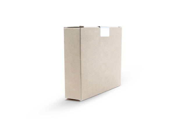 istock Blank cardboard narrow box isolated on white background 1413040614