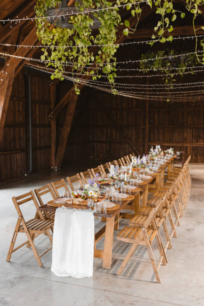 istock A beautifully set table for celebrating a party. Tableware sets for guests 1413044673