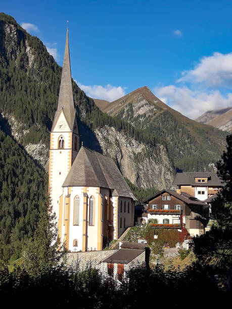 istock Village Church in the Austrian Alps 1413046661