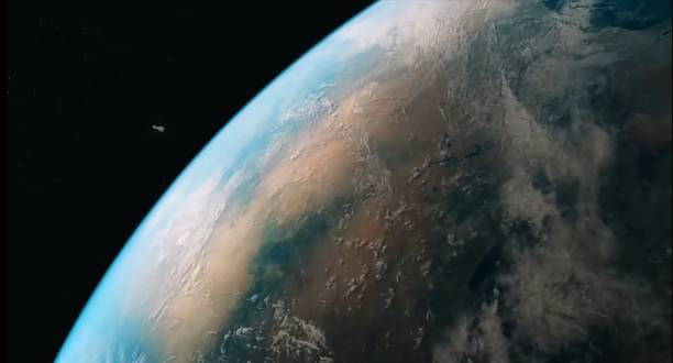 istock Earth and a spacecraft out of orbit 1413047548