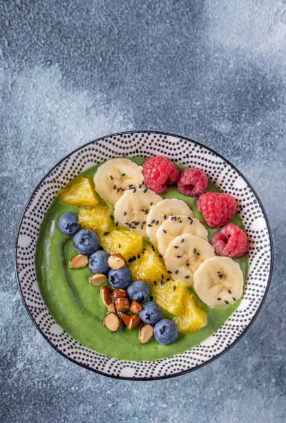 istock Bowl of avocado spinach smoothie 1413048879