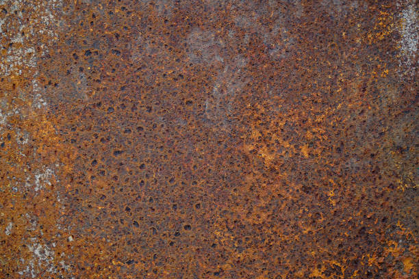 tekstura starej zardzewiałej blachy stalowej na tło - corrugated iron metal iron rusty zdjęcia i obrazy z banku zdjęć