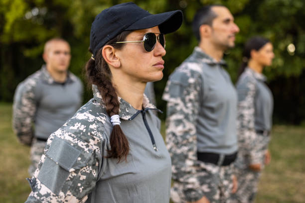 istock Proud military team in the plant 1413055616