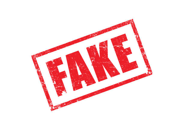 Red fake stamp. Horizontal composition.