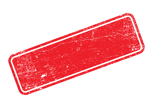 Blank red stamp. Horizontal composition.