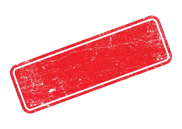 Vector illustration of Blank Red Stamp