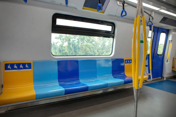 istock Priority Seat sign in a MRT and LTR public transportation. 1413057410