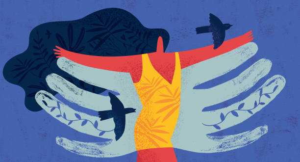 svoboda a radost - svoboda stock ilustrace
