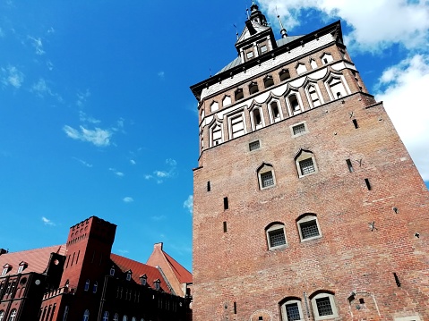Gdansk Poland, downtown buildings and highlights of medieval town of Gdansk in Poland Europe