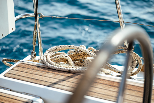 istock Rope on a sailboat 1413060771