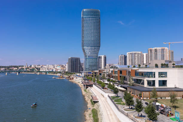 istock Belgrade Watefront City Center from Gazela Bridge 1413062194