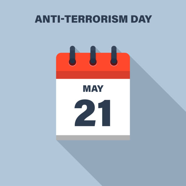 Anti-terrorism Day, May 21, Calendar icon. Date. Anti-terrorism Day, May 21, Calendar icon. Date.  Anti-Terrorism Day india stock illustrations