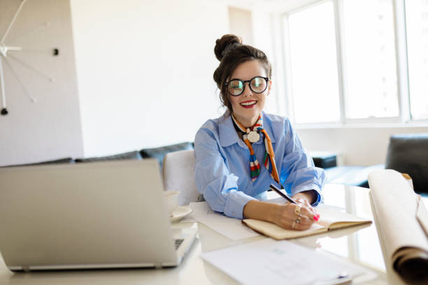 istock Businesswoman working at home office 1413063615