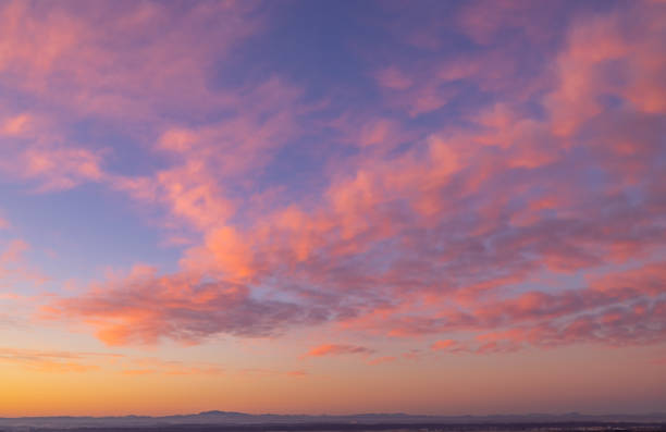 Scenic view of orange clouds in sky during sunset