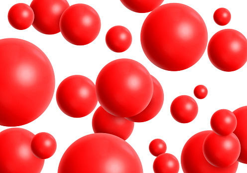 minimal background Wallpaper red spheres in space pattern lighting light abstraction 3d render