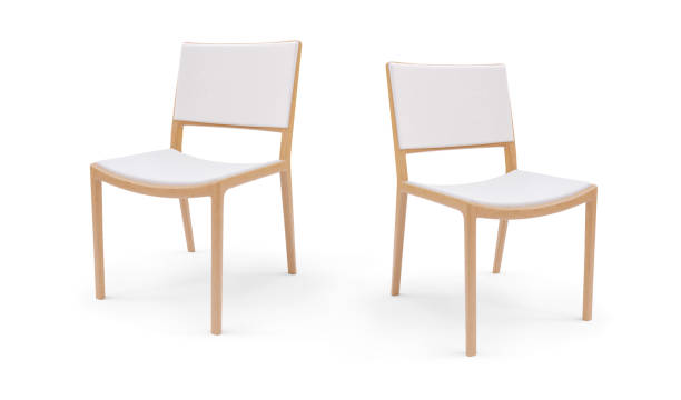 istock Modern designer chair isolated on white background, furniture set. 3d render 1413067939