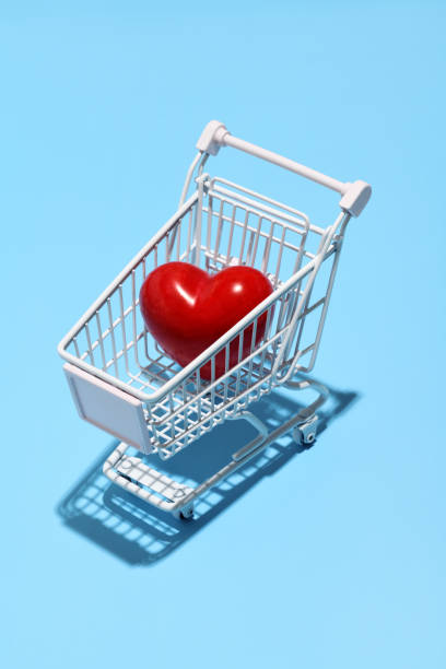 istock Shopping cart with heart 1413068091