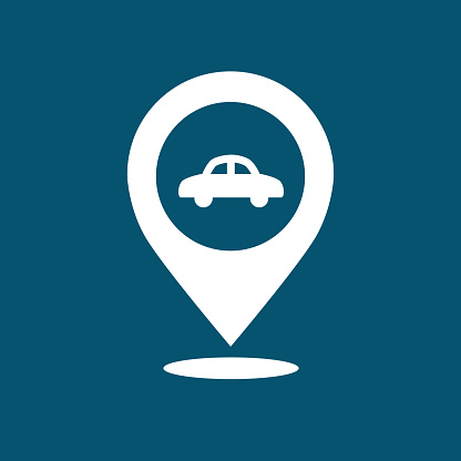 Car map pointer. Vector illustration