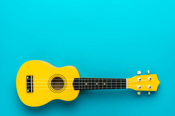 istock Overhead photo of ukulele with copy space 1413068198