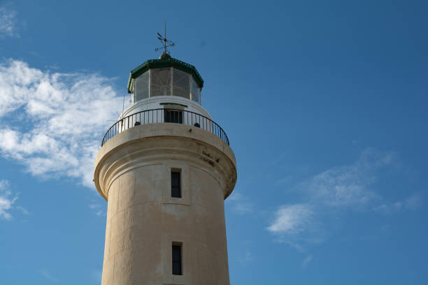 Views of the Cabo Trafalgar Lighthouse located in Caños de Meca, Barbate, Cádiz