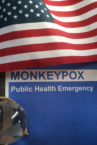 shot of monkeypox conept