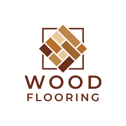 wood flooring vector logo design