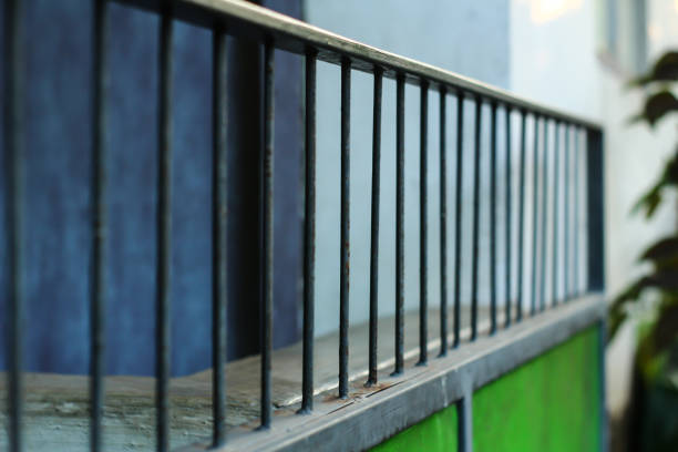 istock Small iron fence in the prayer room 1413093005