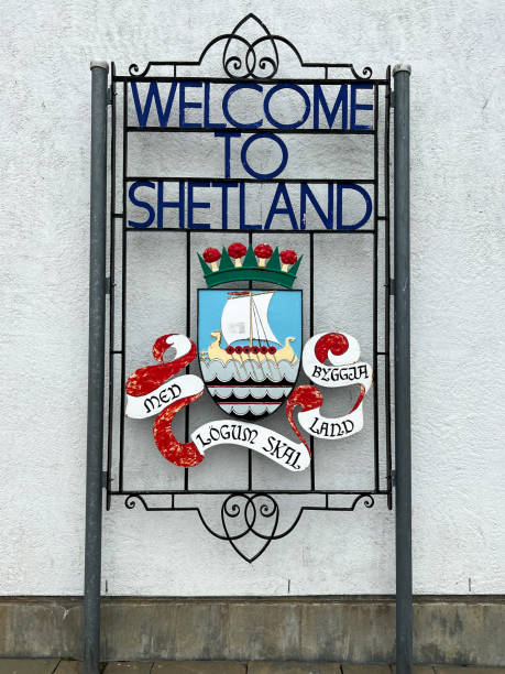 istock Welcome to Shetland Sign 1413095145