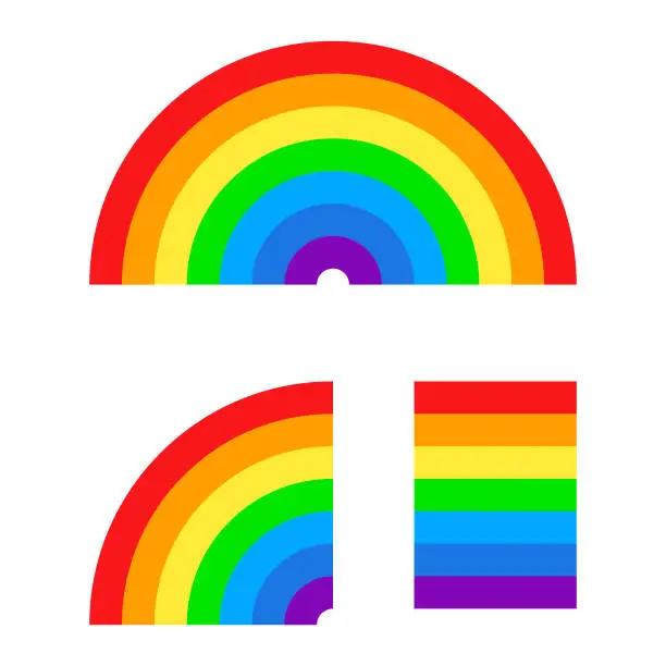 Vector illustration of Rainbow Icon Set.