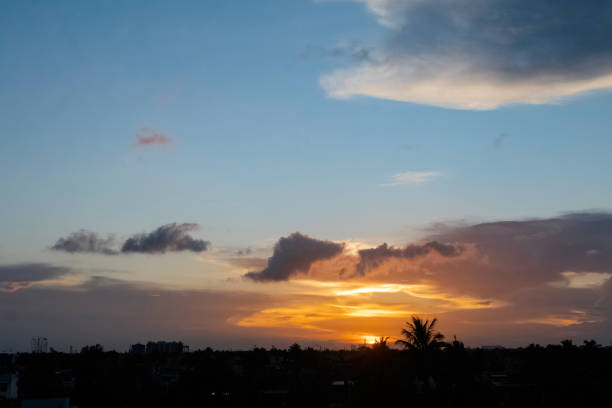 istock Colorful cloudy sky at sunset or sunrise. Gradient color. Sky texture, abstract nature background 1413102633
