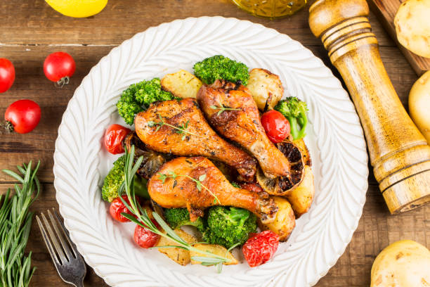 istock Homemade roasted chicken leg with Rosemary 1413112931
