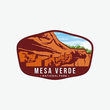Mesa Verde National Park Emblem patch icon illustration