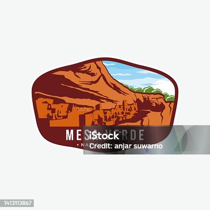 istock Mesa Verde National Park Emblem patch icon illustration 1413113867