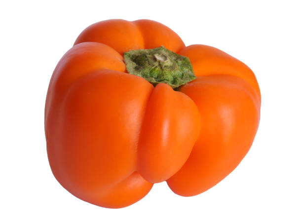 istock One orange bell pepper isolated on white background 1413121960