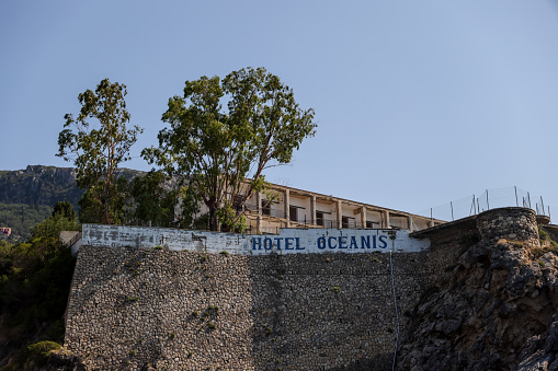 Gorée Island, Dakar, Senegal: large French guns outside Estrées Fort, a 19th century French circular artillery bastion, named after Vice-Admiral Jean II d'Estrées, who took the island from the Dutch in 1677. After independence it became a prison - UNESCO World Heritage Site