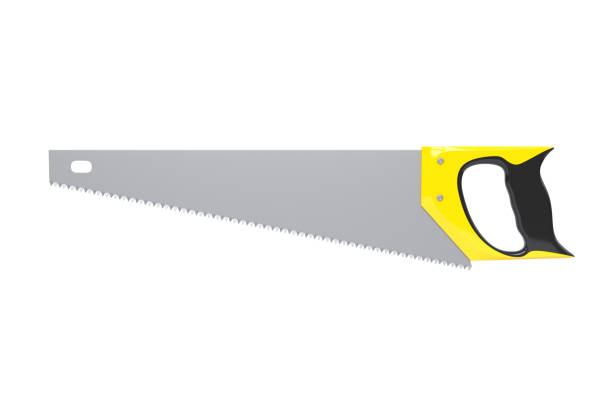 istock Hand saw isolated on white background 1413138245