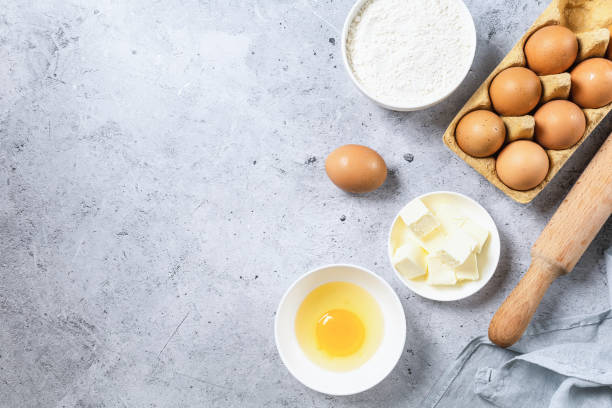 istock Bakery background. Bake ingredient for recipe Easter cake or dessert, pie. 1413138583