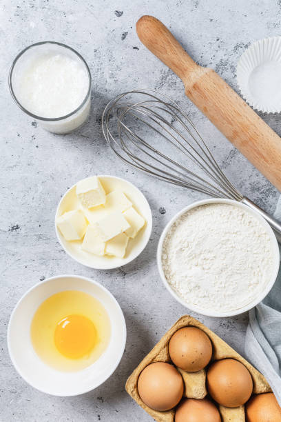istock Bakery background. Bake ingredient for recipe Easter cake or dessert, pie. 1413138591