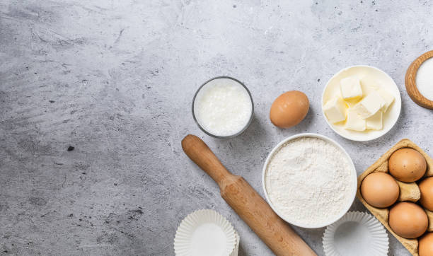 istock Bakery background. Bake ingredient for recipe Easter cake or dessert, pie. 1413138659