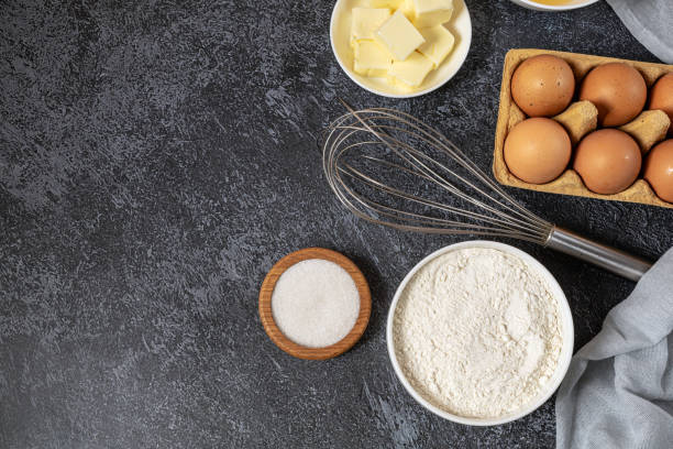 istock Bakery background. Bake ingredient for recipe Easter cake or dessert, pie. 1413138839
