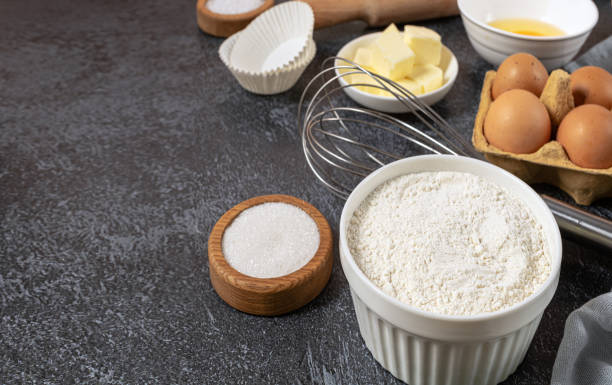 istock Bakery background. Bake ingredient for recipe Easter cake or dessert, pie. 1413139394