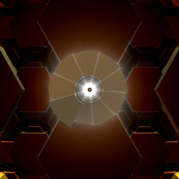 light spiral figure on thedark brown background  background. abstract 3d illustration, 3d rendering - dark chocolate audio imagens e fotografias de stock